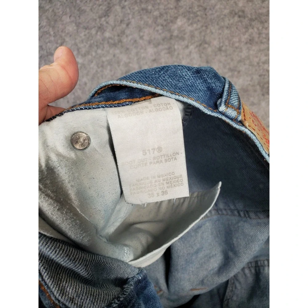 Levis 517 Jeans Mens 36x36 Blue Denim Bootcut Cowboy Western Workwear Y2K